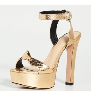 Alexandre Birman gold platform shoes good condition (slight wear) 36.5